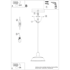 Lampa wisząca FANO czarna
