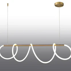 Lampa wisząca FANTASIA LED złota 120 cm