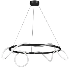 Lampa wisząca FANTASIA ROUND LED czarna
