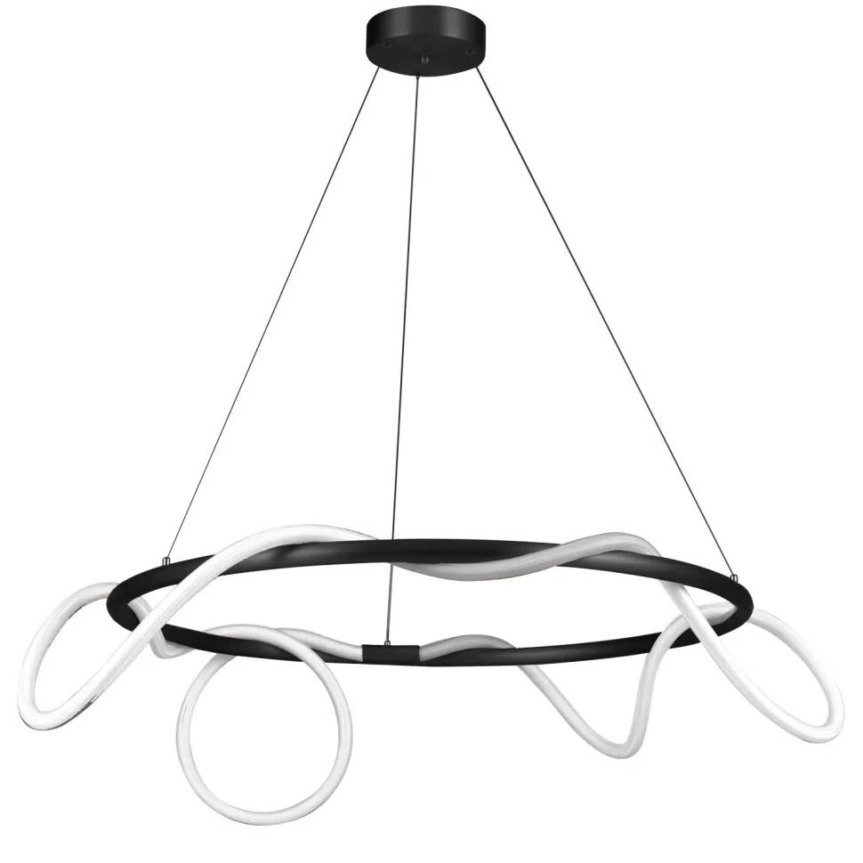 Lampa wisząca FANTASIA ROUND LED czarna