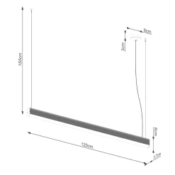 Lampa wisząca FARGE biała LED 4000K