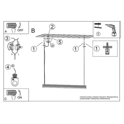 Lampa wisząca FARGE biała LED 3000K