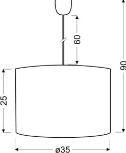 Lampa wisząca Farm 35 1x60W E27 (abażur  77-01580+linka 85-89369)