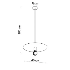 Lampa wisząca FLAVIO czarna