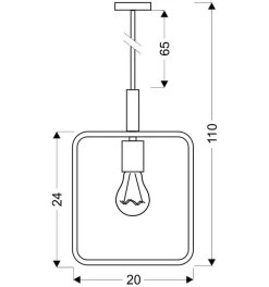 Lampa wisząca Frame 1x60W E27 biały