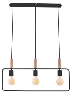Lampa wisząca Frame 3x60W E27 czarny