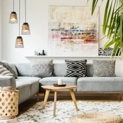 Lampa wisząca Fresno talerz czarny 3x60W  E27 klosz bezbarwny