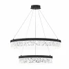Lampa wisząca FROZI czarny 38W LED 3000K  kryształki bezbarwne