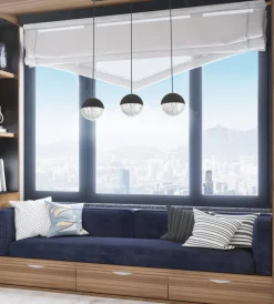 Lampa wisząca Furni 70x15 3x5W LED  czarny 4000K