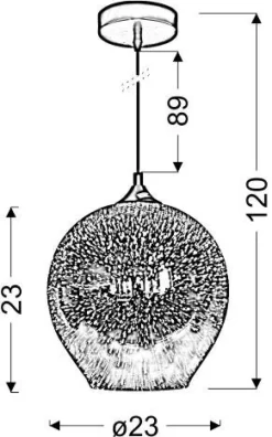 Lampa wisząca Galactic 2 23 1x60W E27 3d