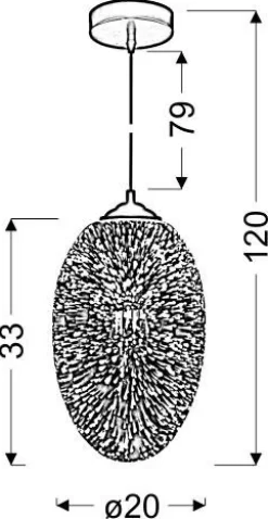 Lampa wisząca Galactic 1 20 1x60W E27 3d