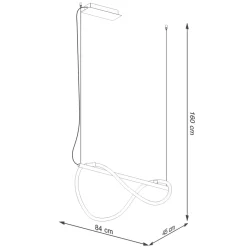 Lampa wisząca GALAKSE 84 czarna LED  2700-6500K