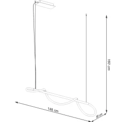 Lampa wisząca GALAKSE 148 czarna LED  2700-6500K