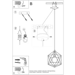 Lampa wisząca GASPARE czarna