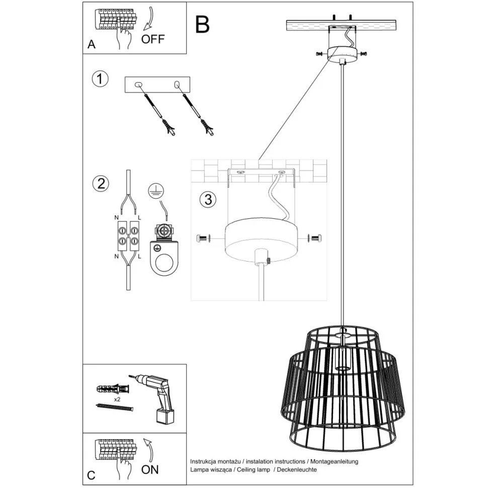 Lampa wisząca GATE biały