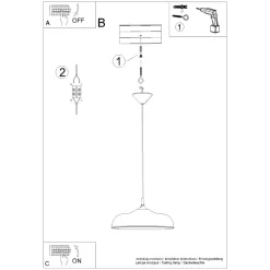 Lampa wisząca GINA biała