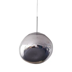 Lampa wisząca GLAM M srebrna 28 cm