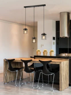 Lampa wisząca Glob czarny+złoty 3x40W  E27 klosz czarny