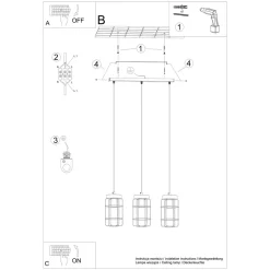 Lampa wisząca GOTTO 3L