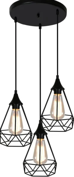 Lampa wisząca Graf talerz 3x60W E27  czarny