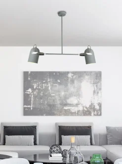 Lampa wisząca Gray 2x40W E27 szary