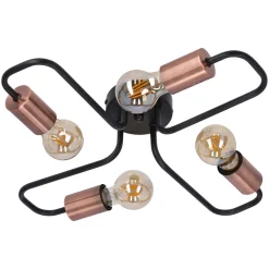 Lampa wisząca Herpe 4x60W E27 czarny