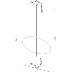 Lampa wisząca HOLAR 1 czarna