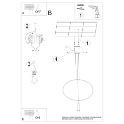 Lampa wisząca HOLAR 1 czarna