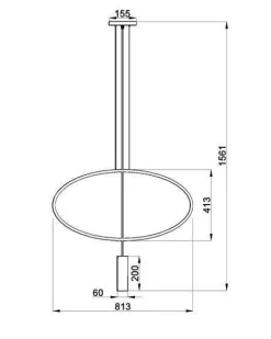Lampa wisząca HOLAR 1 czarna