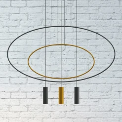 Lampa wisząca HOLAR 2 czarna