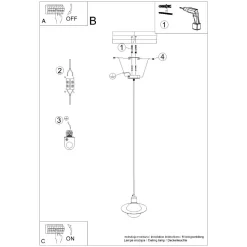 Lampa wisząca HYPERION 1 czarny