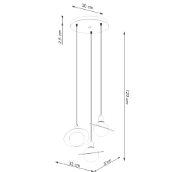 Lampa wisząca HYPERION 3P biały