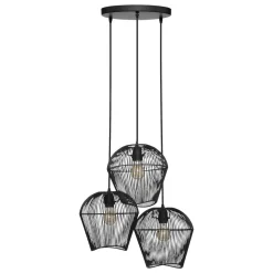 Lampa wisząca Jena 3 żarówki czarna