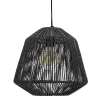 Lampa wisząca Jily rattan czarna
