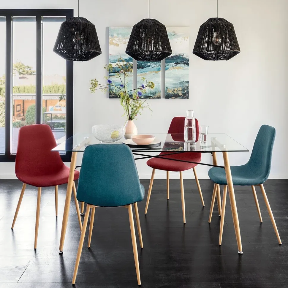 Lampa wisząca Jily rattan czarna