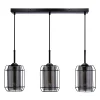 Lampa wisząca Jonera czarny 3x40W E27  klosz dymiony