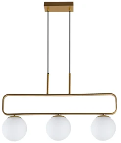 Lampa wisząca Jove mosiądz 3x20W G9  klosz biały