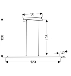 Lampa wisząca Kalamos 123x12 30W LED  czarny 4000K