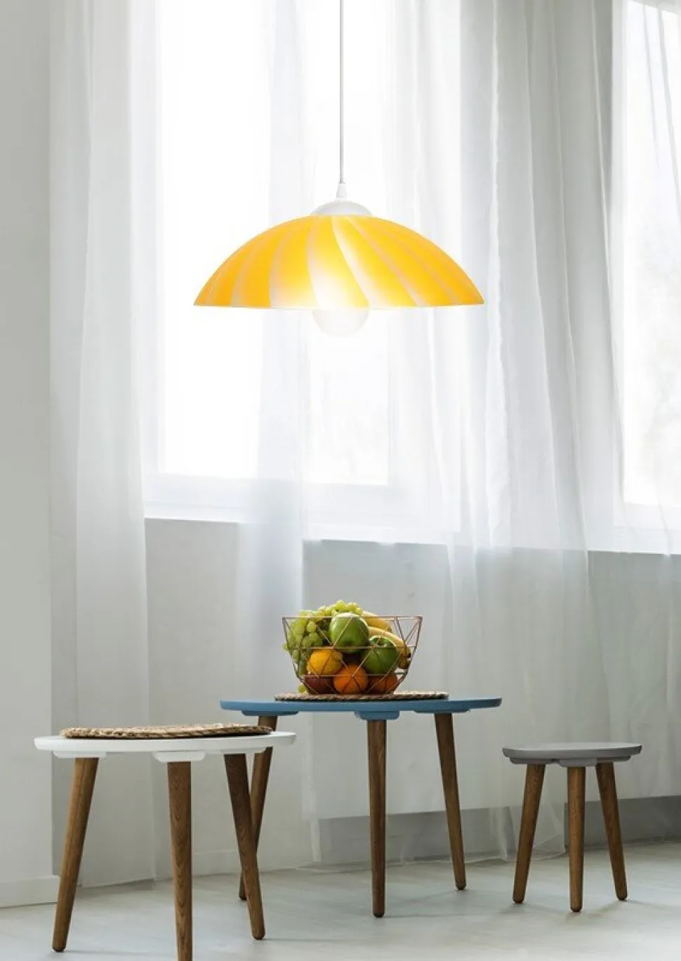 Lampa wisząca Kamila 1x60W E27 żółta