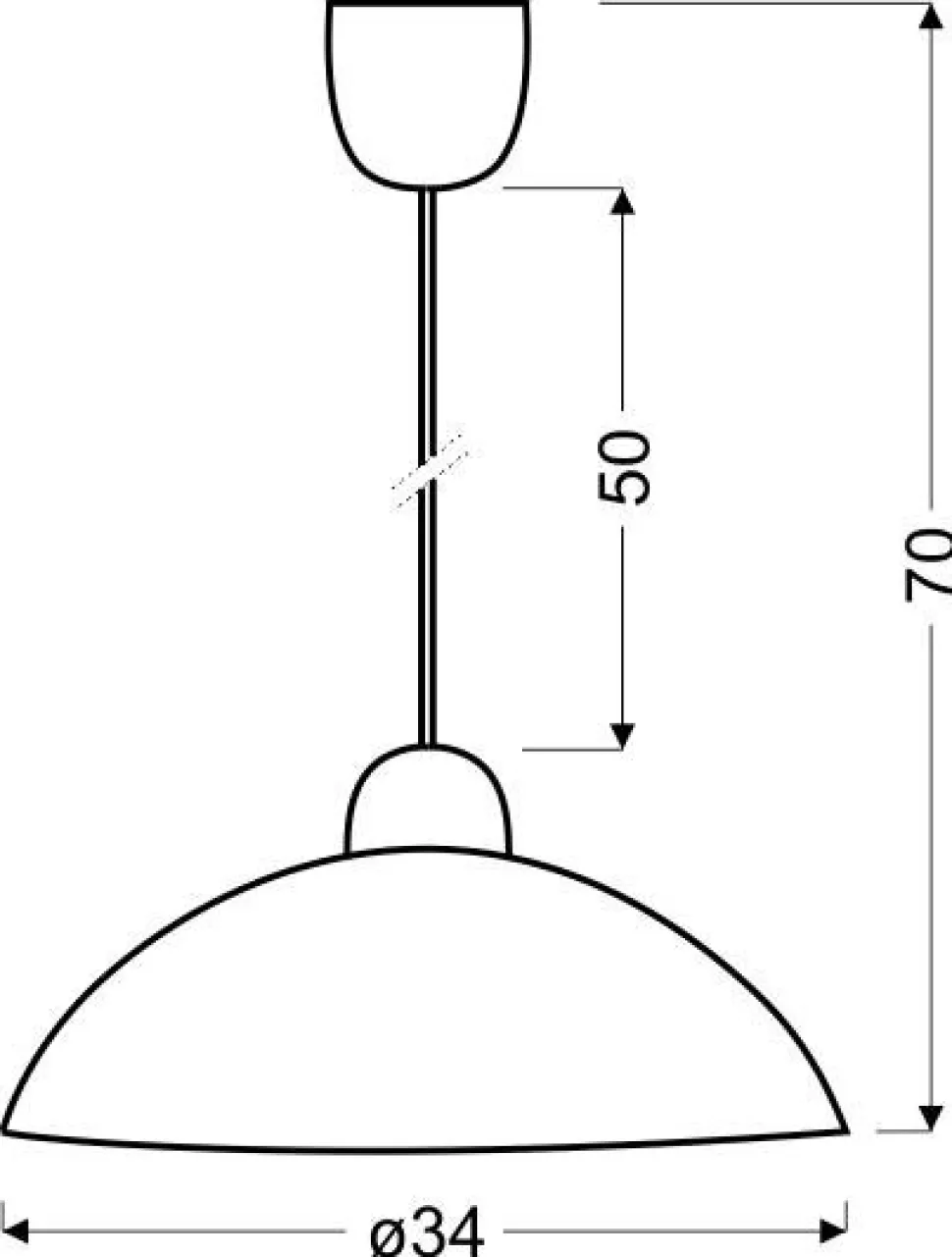 Lampa wisząca Kamila 1x60W E27 żółta