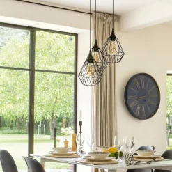 Lampa wisząca Kaore 3 czarna