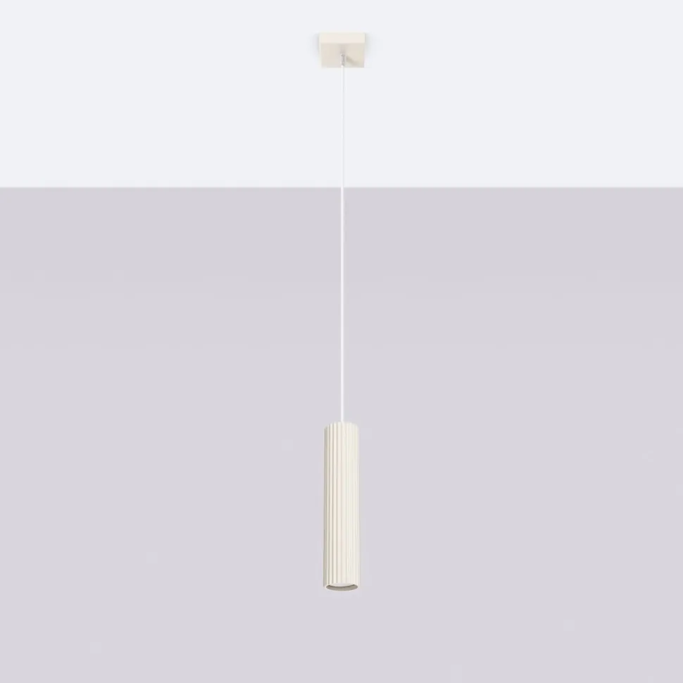 Lampa wisząca KARBON 1 beżowy