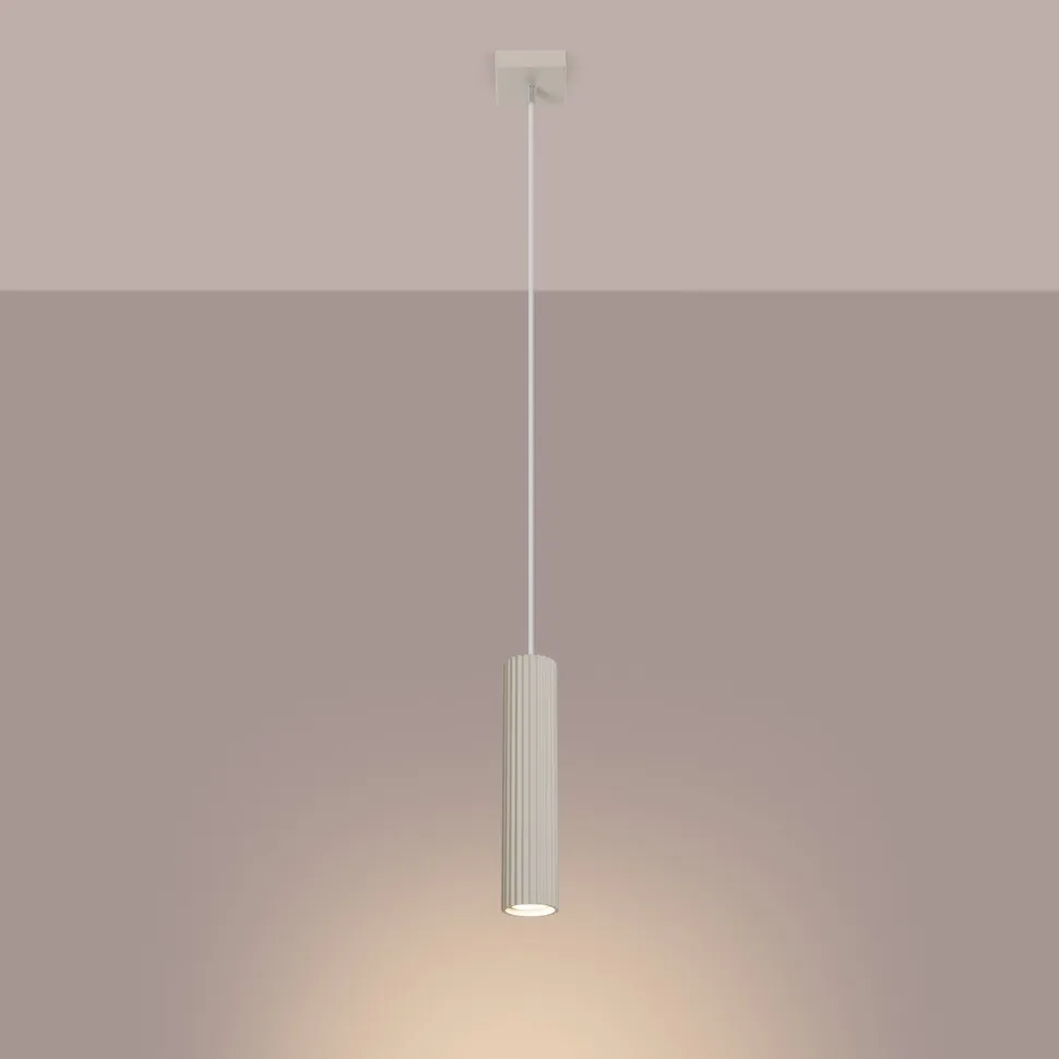 Lampa wisząca KARBON 1 beżowy