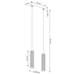 Lampa wisząca KARBON 2 beżowy