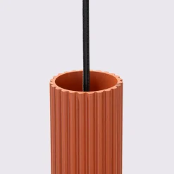 Lampa wisząca KARBON 1 ochra czerwona