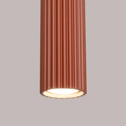 Lampa wisząca KARBON 1 ochra czerwona