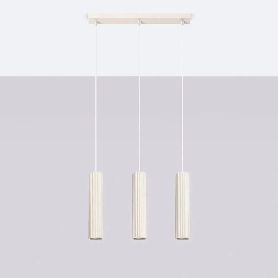 Lampa wisząca KARBON 3L beżowy