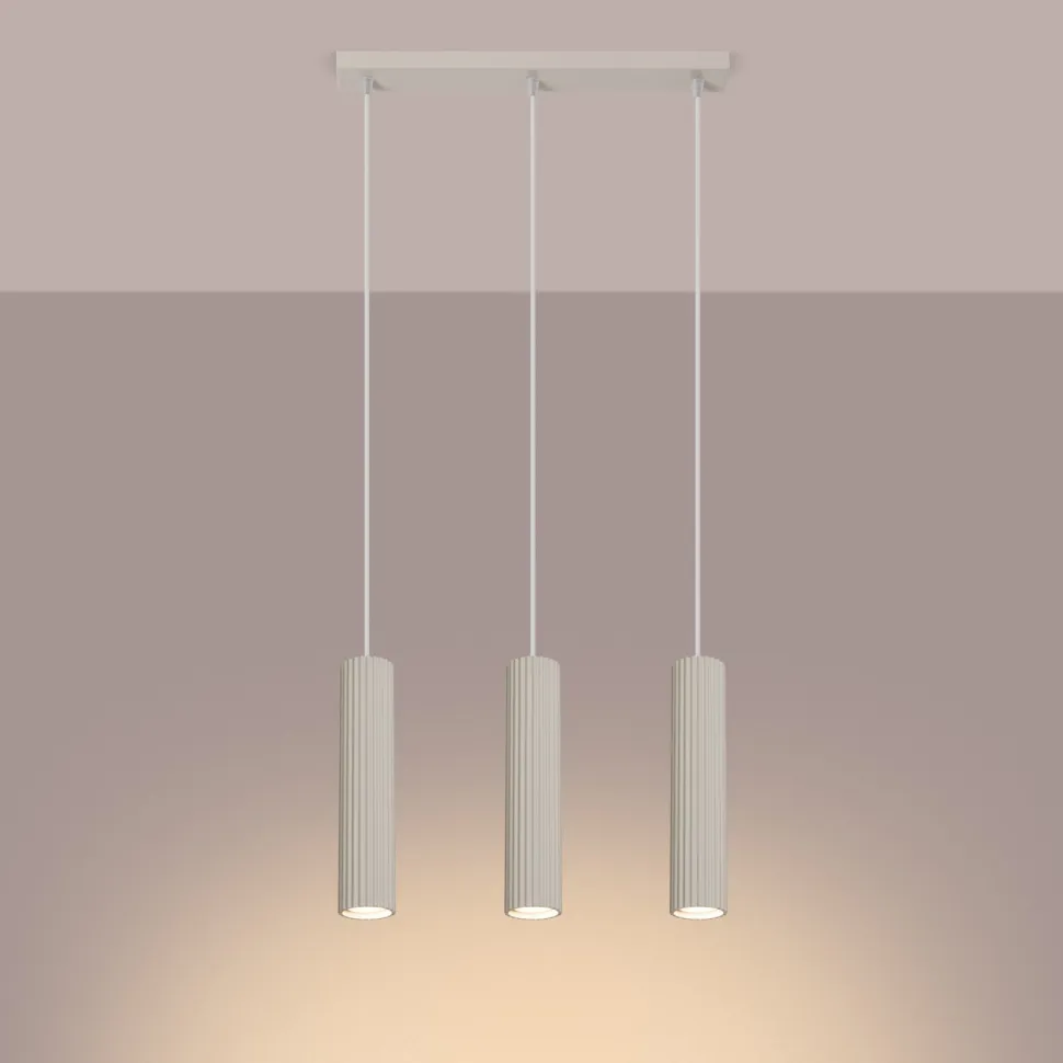 Lampa wisząca KARBON 3L beżowy