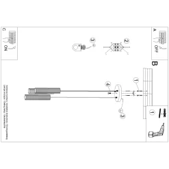 Lampa wisząca KARBON 3P złoty