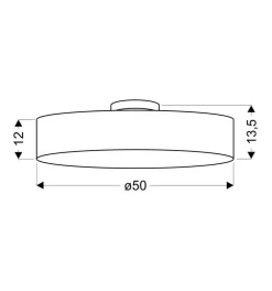 Lampa wisząca Kioto 50 3x40W E27 jasno  szary błyszczący
